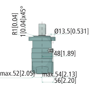 Danfoss hydraulický motor OMS 100 o průměru hřídele 32 mm označení 151F0501 se zpětným ventilem