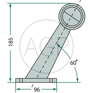 LED obrysové a koncové světlo 12V/24V levé a pravé rovné 185 mm sklon 60° pro přívěsy