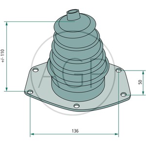 Manžeta s vnitřním horním průměrem 9 x 7 mm