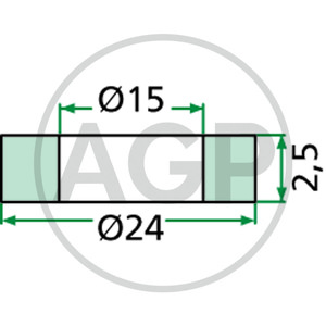 Distanční podložka Ø24 x 5 mm