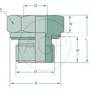 Adaptér GA 1/2 M x 1/8 F BSP L=24