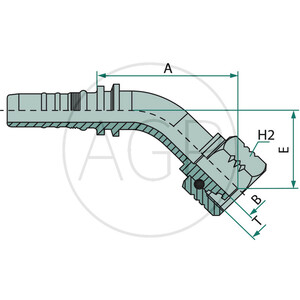 PN 20 DKOS M30x2 45° IL (20S)