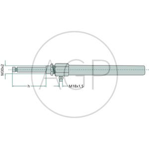 Hydraulický válec jednočinný s plynovou pružinou pro šoupě 8" pro fekální vozy