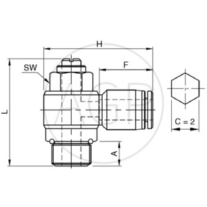 L-DRA-1/8-B-4-MSv-KU-ro o - Regulační zpětný ventil Typ A