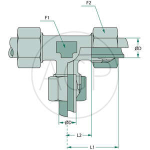 Stauff T-šroubení se závitem M14 x 1,5 X-TV 06 S