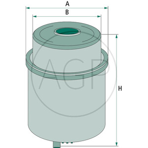 Palivový filtr o výšce 155 mm vnějším průměru 83 mm a vnitřním průměru 17 mm pro John Deere