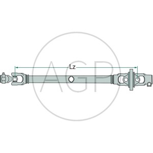 Jednostranný homokinetický kardan Weasler délka (Lz) 860 mm, F238, AW21-80°, G3/G4