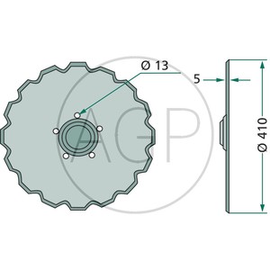 Výsevní disk secí botky vhodný pro Väderstad Rapid, RD 1500, Drill Disc 400 bez ložiska