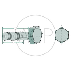 Šroub M12 x 1,25 x 45 mm na hřeby do rotačních bran