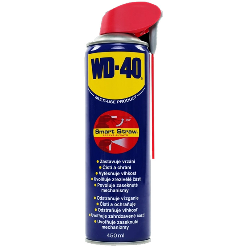 Multifunkční sprej WD 40 pro čištění, mazání a k ochraně v balení 450 ml