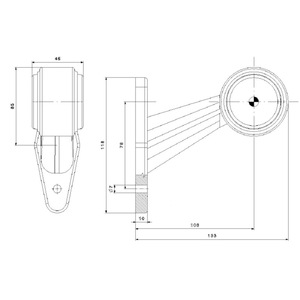 LED koncové obrysové světlo levé a pravé s osvětlením 12V/24V-LED