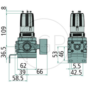 WH-R4-1/2-10-M 4 - Regulátor tlaku - velikost 4