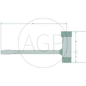 Kombinovaný klíč o délce 140 mm s rozměrem 17 x 19 mm