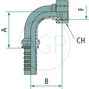 PN 12 DKJ 7/8" 90° DS