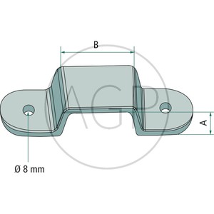 Držák klanice čirý rozměry 10 x 40 mm