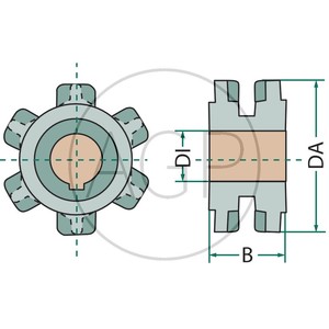 Řetězka na rozmetadlo hnoje Mengele tvar B řetěz 8x31 mm 5 zubů děrování 40 drážka 12 mm