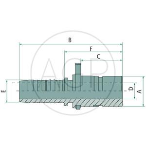 WEO-Lisovací vsuvka rovná 1/4" (10 mm); Přípoj hadice 1/4"