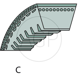 AS-Motor klínový řemen o rozměru 10,7 x 710 mm