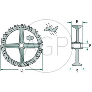 Hnací unašeč pro Cambridge válce průměr 550 mm univerzální a pro Saphir