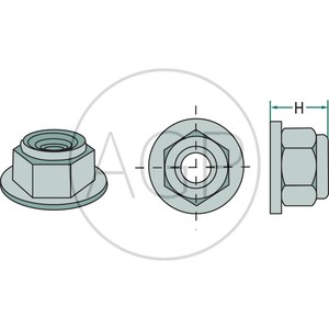 Matice M16 x 1,5 mm k upevnění hřebů rotačních bran Amazone, Kuhn, Lemken