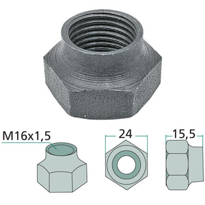 Matice se závitem M16 x 1,5 mm o výšce 15,5 mm k zajištění šroubu mulčovacího kladiva