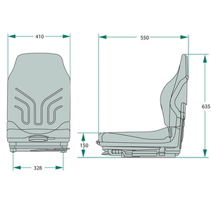 Sedadlo Grammer MSG 20 s mechanickým odpružením vhodná pro vysokozdvižné vozíky