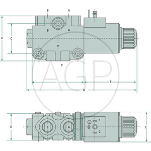 3/2 cestný ventil DWV-E-12