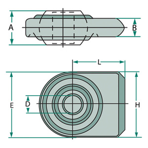 Navařovací oko o vnitřním průměru koule 25 mm pro spodní ramena tříbodového závěsu traktoru 
