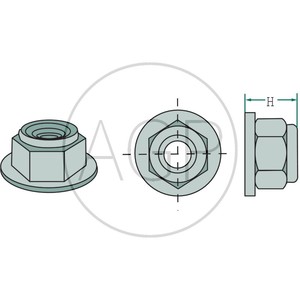 Matice M14 x 1,5 mm k upevnění hřebů rotačních bran