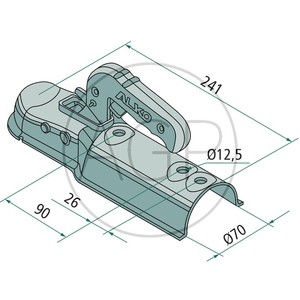 Tažný kloub AL-KO AK 7 Plus / C pro nebržděný přívěsný vozík do 750 kg