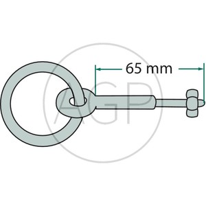 Vázací kroužek do stáje se šroubem a maticí M10, kroužek 9,5 x 42 mm