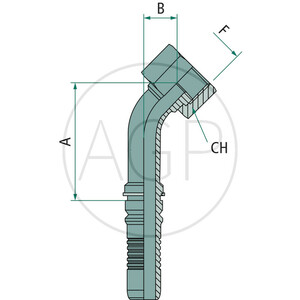 PN 20 DKORF 1 7/16" 45° IL