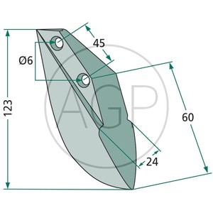 Ostří secí botky vhodné pro Rabe Multidrill, Turbodrill, Ceria, Vitasaem, Aerosem