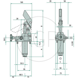 Ruční čerpadlo typ EP S 45cc