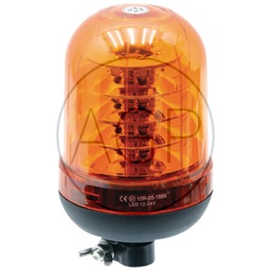 LED maják oranžový výstražný 12V/24V 60 LED diod přepnutí blikání a maják