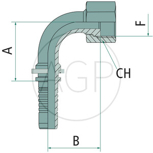 PN 06 DKORF 9/16" 90°